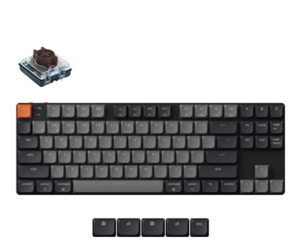 Klawiatura Keychron K1X Low Profile Brown Switch RGB HS TKL 80% K1X-H3
